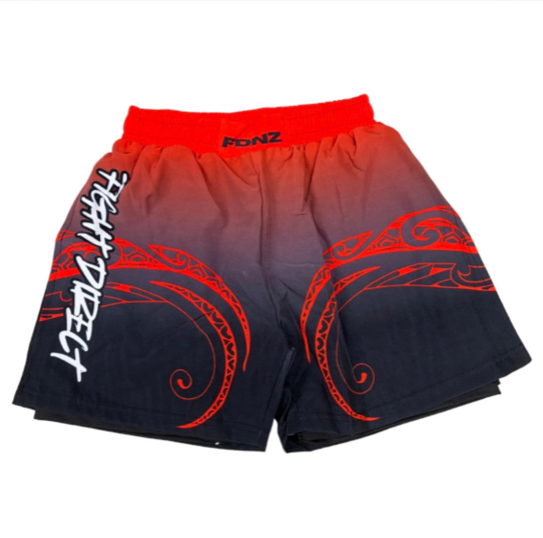 FDNZ-RED WARRIOR SHORTS