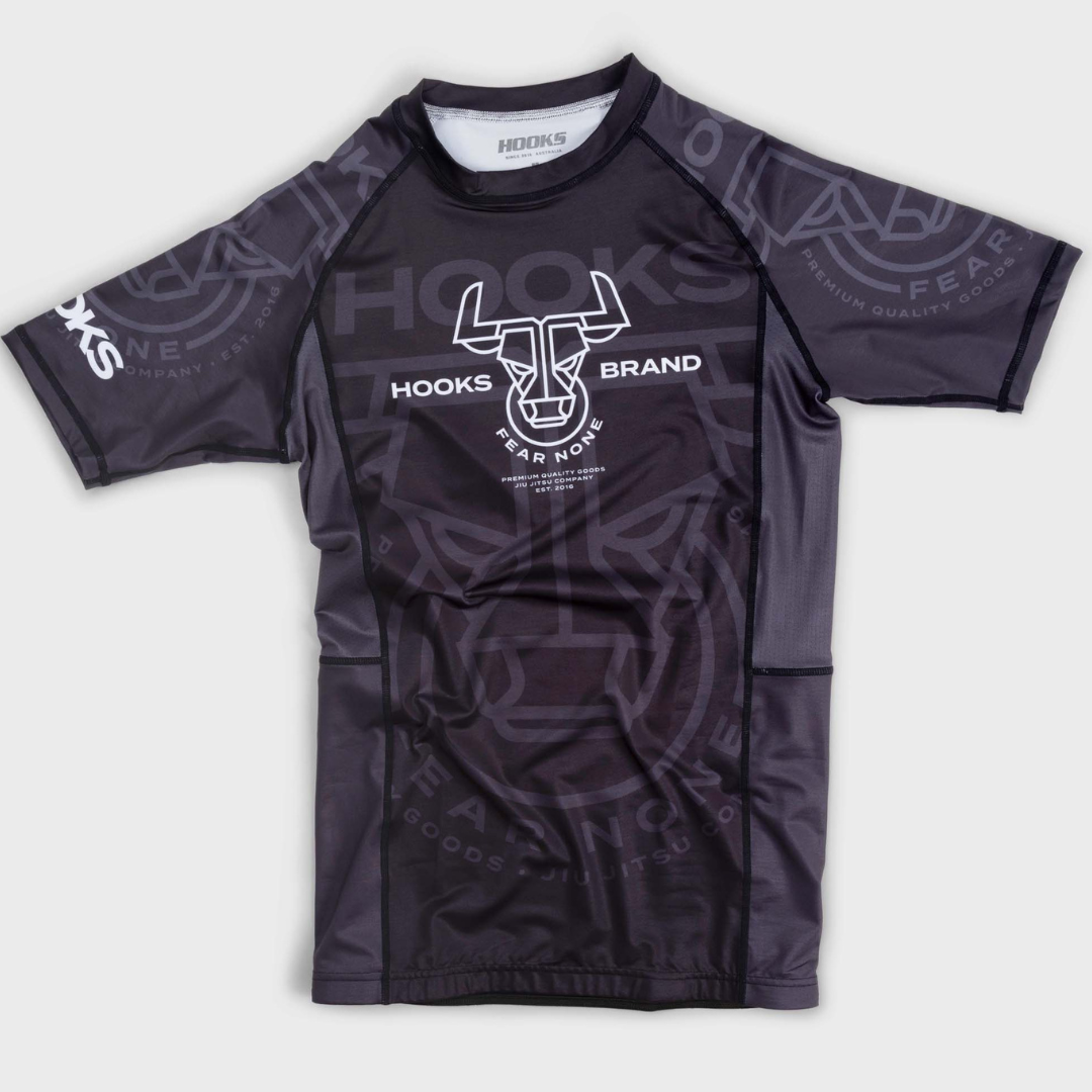 Hooks Short Sleeve BJJ Rashguard - Headstrong